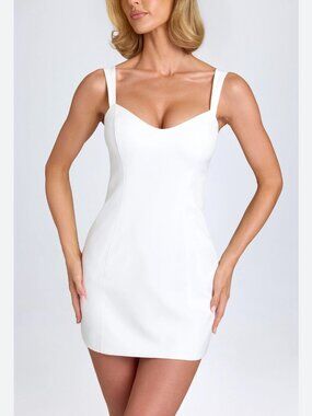 Oh Polly White Structured Mini Dress – NWT